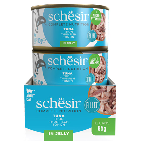 Schesir CB Wet Tuniak v želé konzerva 85g obsah